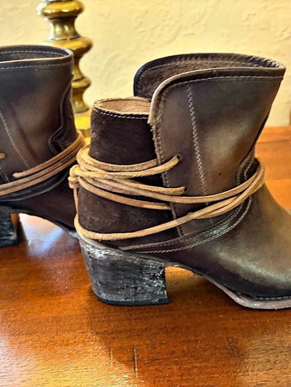 FreeBird Casey Brown Leather Heeled Boots